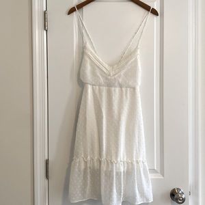 White, tie-back minidress- Pink Lily